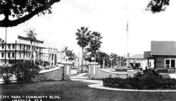 Central Avenue looking north from the City Park - Umatilla, Florida.