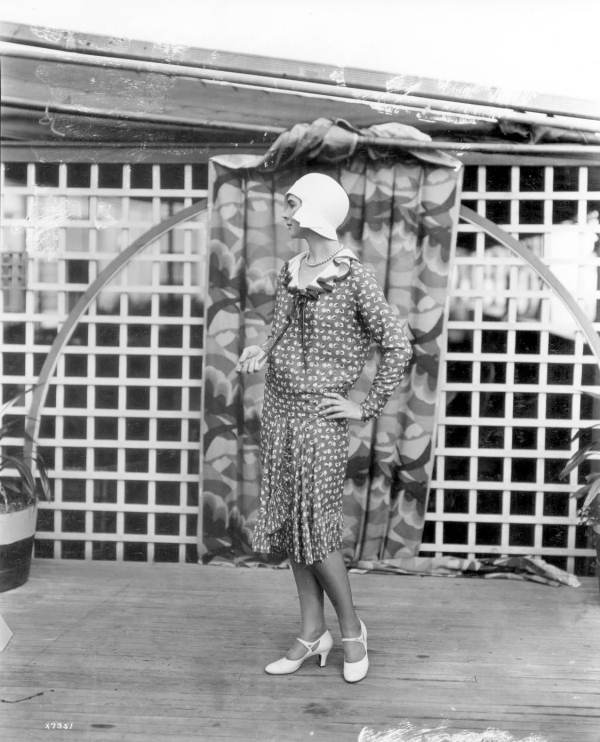 Woman models fashions at Burdine's - Miami, Florida