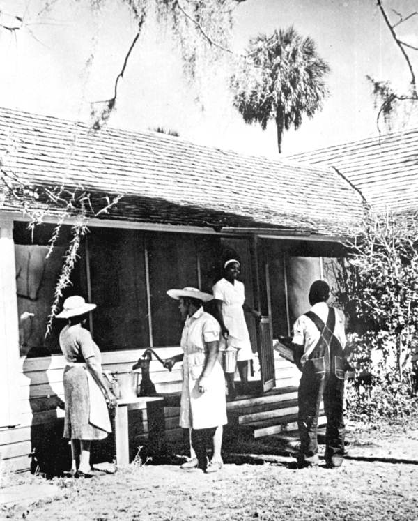 Will Mickeus' family outside the Marjorie Kinnan Rawlings home - Cross Creek, Florida