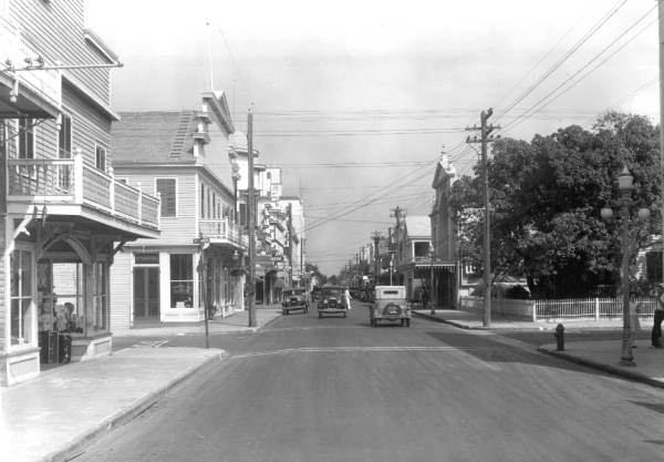 Looking north on Duval Street - Key West, Florida.