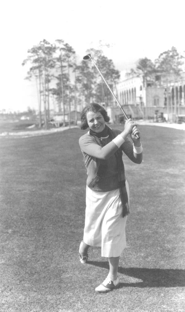 Mrs. Walland at the Miami Biltmore Hotel golf course - Coral Gables, Florida