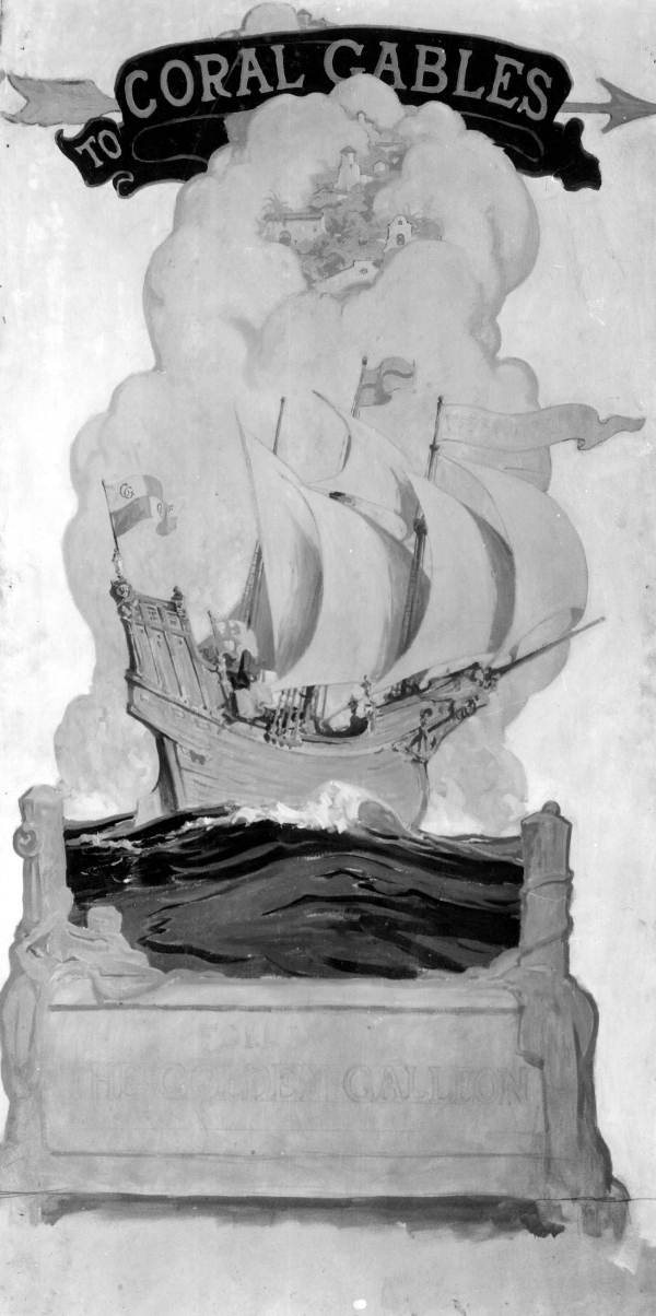 Coral Gables/The Golden Galleon promotional illustration