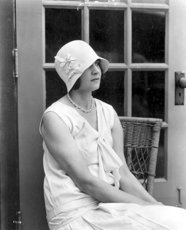 Woman models fashion at Burdine's - Miami, Florida