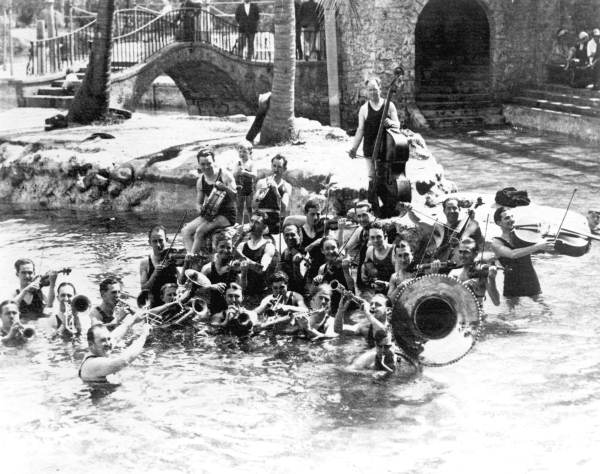 Paul Whiteman and band at venetian pool opening ceremony - Coral Gables, Florida