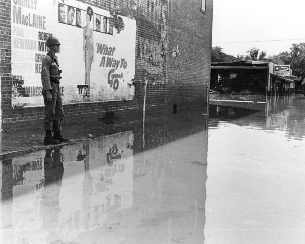 Guardsman on flood duty in wake of Hurricane Dora - Live Oak, Florida