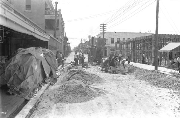 North Miami Avenue, near 3rd Street, under construction - Miami, Florida.