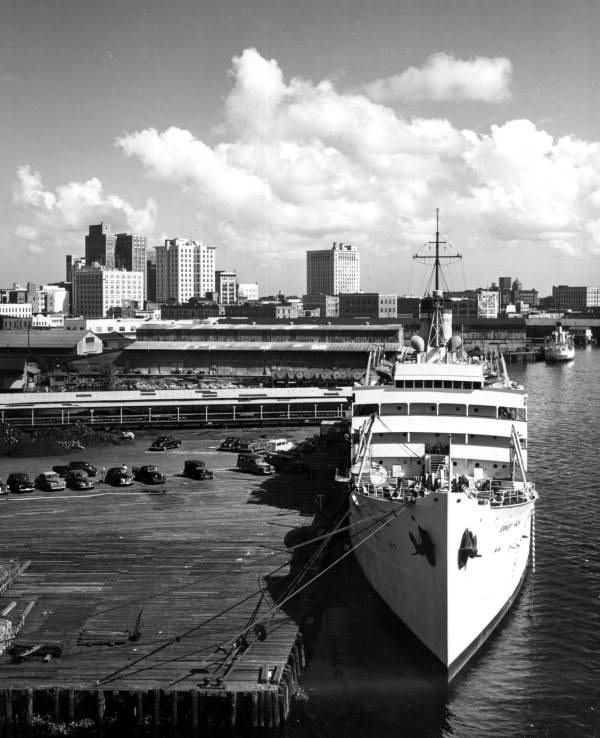 Ernest Hinds docked on river front - Jacksonville, Florida