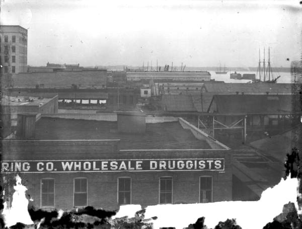 View across the rooftops along the Jacksonville riverfront - Jacksonville, Florida