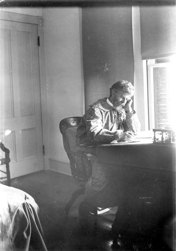 Alfred E. Pearsall writing - Melrose, Florida