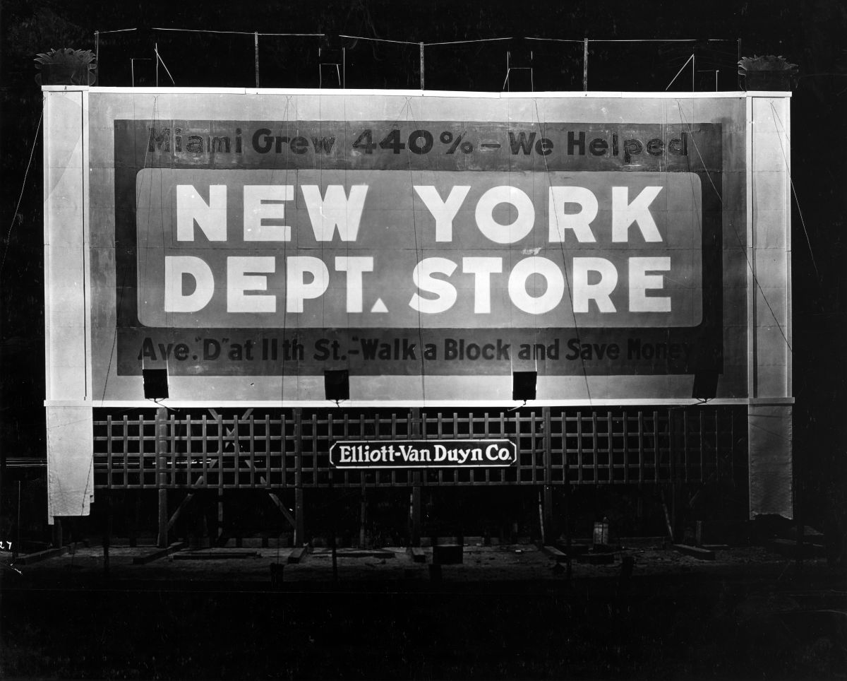 Billboard for New York Department Store - Miami, Florida.