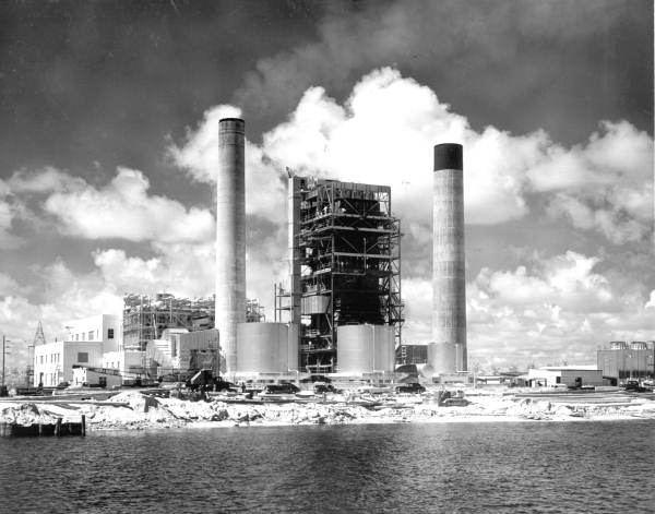 Exterior view of an electric power plant - West Palm Beach, Florida.
