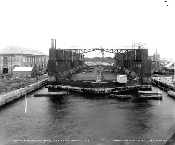 Floating dry dock - Pensacola, Florida.