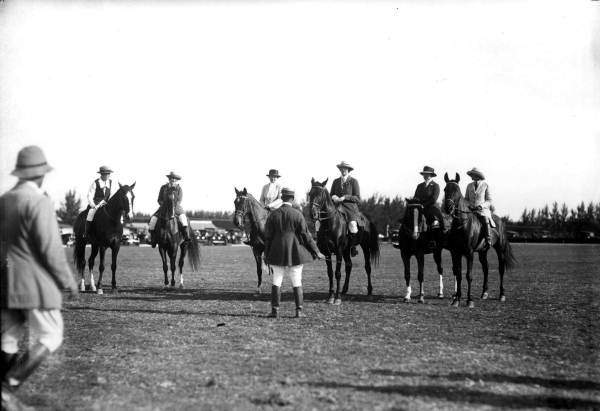 Women on polo ponies - Miami Beach, Florida