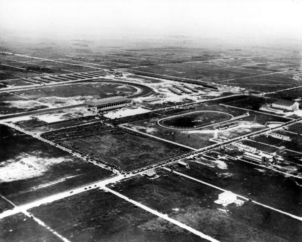 Aerial view of the Hialeah Park horse course - Hialeah, Florida