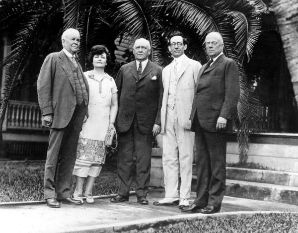 Mayor E. G. Sewell with others - Miami, Florida.
