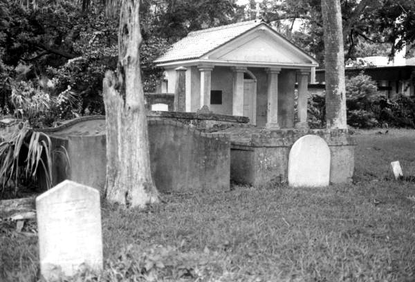 Looking west at the Tolomato Cemetery - Saint Augustine, Florida