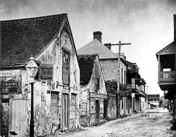 View of buildings along Charlotte street - Saint Augustine, Florida