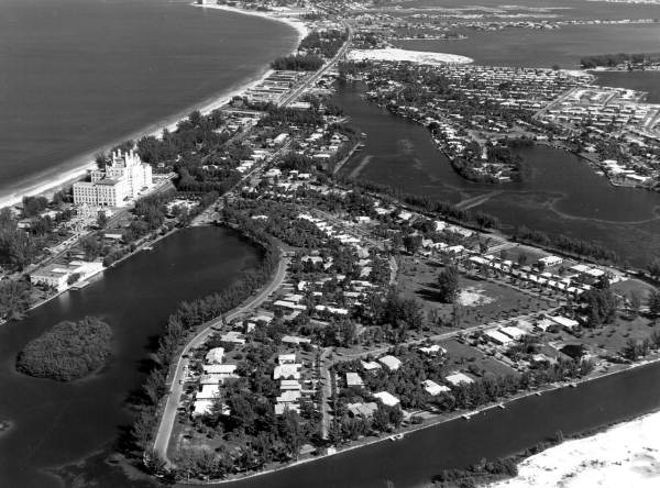 Aerial view of Bayway looking north - Pinellas County, Florida
