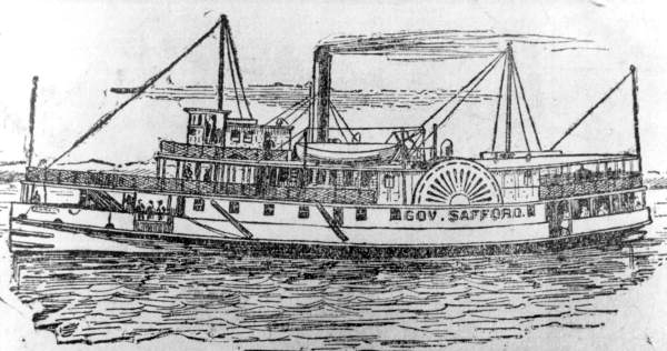 Drawing of steamboat "Governor Safford"