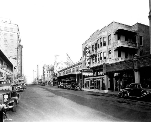 Looking down East Flagler Street - Miami, Florida.