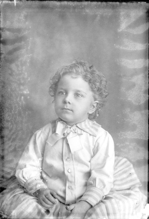Francis B. Winthrop in striped skirt.