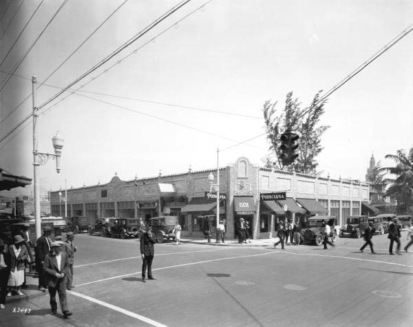 Intersection of Miami Avenue and 5th Street - Miami, Florida.
