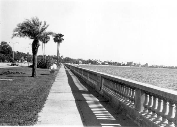 Looking down the world's longest sidewalk - Tampa, Florida