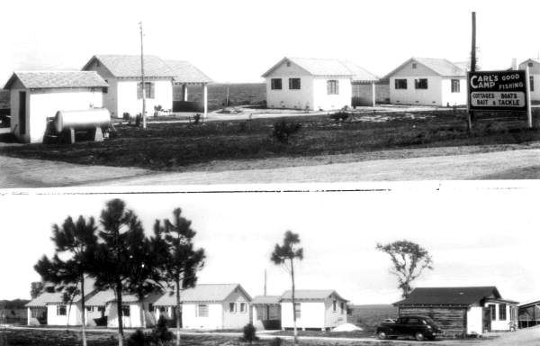 Two views of Carl's Camp fishing camp - Tavares, Florida.