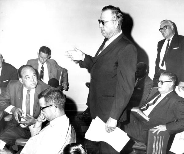 Representative Joe Peeples asking House Public Amusements Committee to approve bill - Tallahassee, Florida.