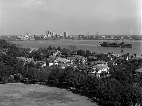 View looking toward the Jacksonville skyline.