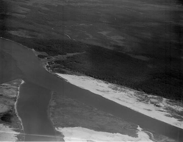 Aerial view looking toward the Fort Caroline National Memorial park - Jacksonville, Florida.