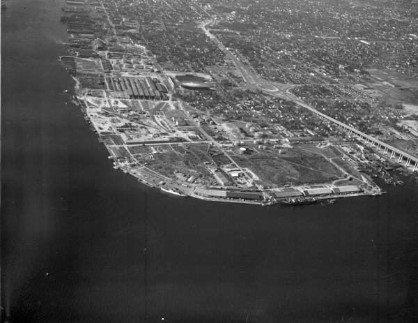 Aerial view overlooking "Commodore Point" - Jacksonville, Florida.