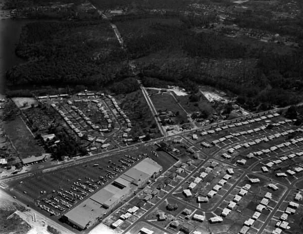 Aerial view looking over the Cedar Hills neighborhood - Jacksonville, Florida.