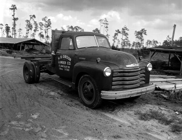 Florida Memory • Gibson Lumber Company truck in lumber yard ...