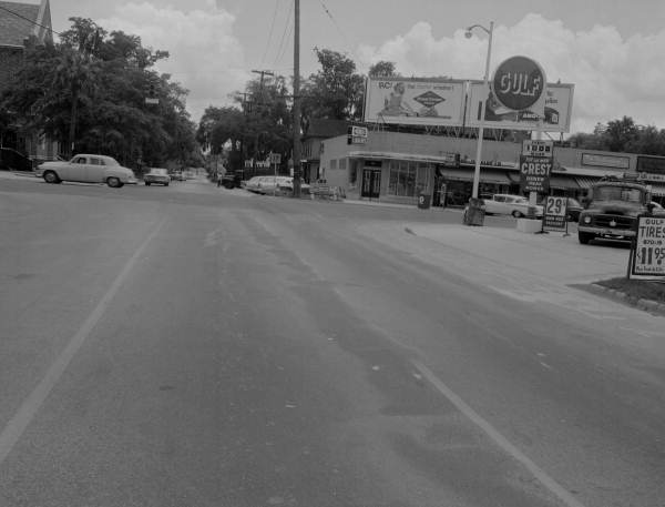 View looking east down Post Street toward the intersection with Park Street - Jacksonville, Florida.