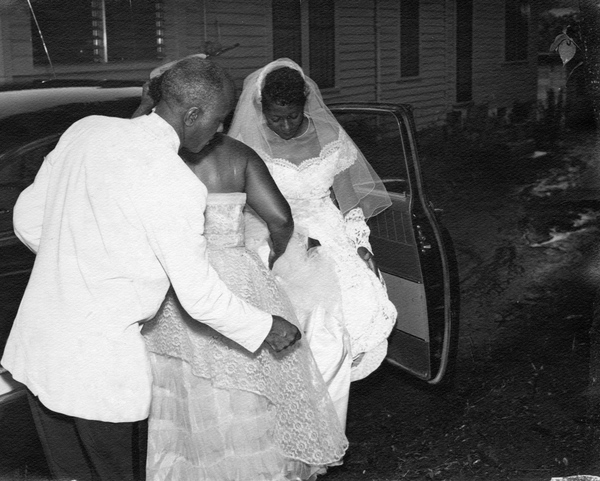 Elihu and Delores McCoy at the Tookes Hotel in Frenchtown on their wedding day.