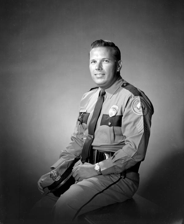 Portrait of Tallahassee policeman Palmer Newton.