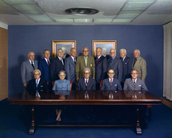 Group portrait of Capital City First National Bank officers - Tallahassee, Florida.