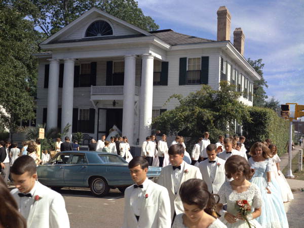 View showing the Knott House at 301 E. Park Ave. during the Tallahassee May Festival proceedings.