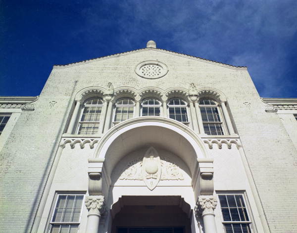 Close-up view of the Bloxham Building at 727 S. Calhoun St. in Tallahassee, Florida.