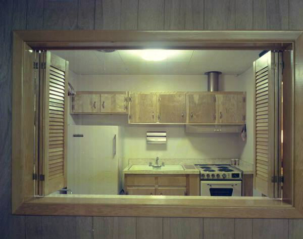Interior view showing kitchen at the Florida State Teachers Association building in Tallahassee, Florida.