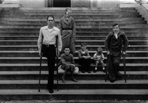 Group portrait of disabled children.