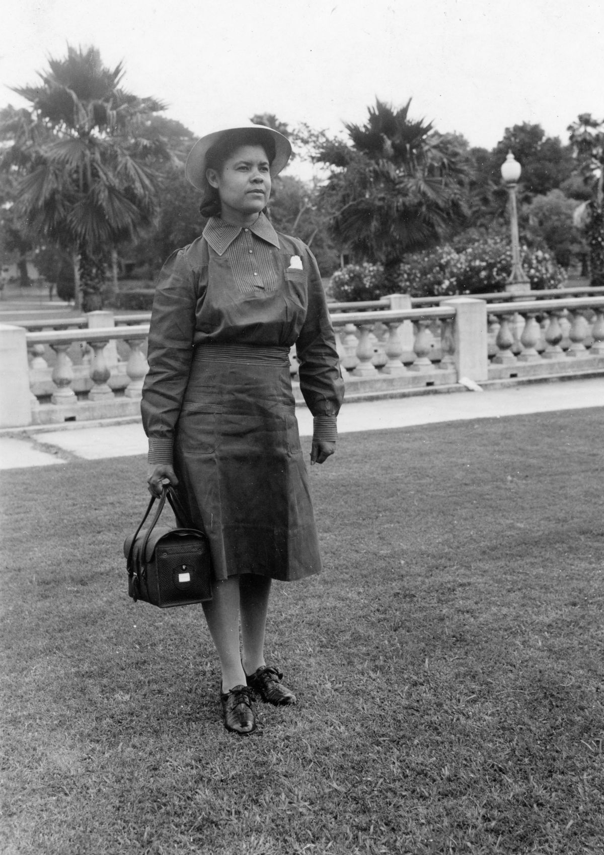 Portrait of certified nurse midwife E.J. Kirkland at the West Florida Midwives Institute at Florida A&M College in Tallahassee, Florida.