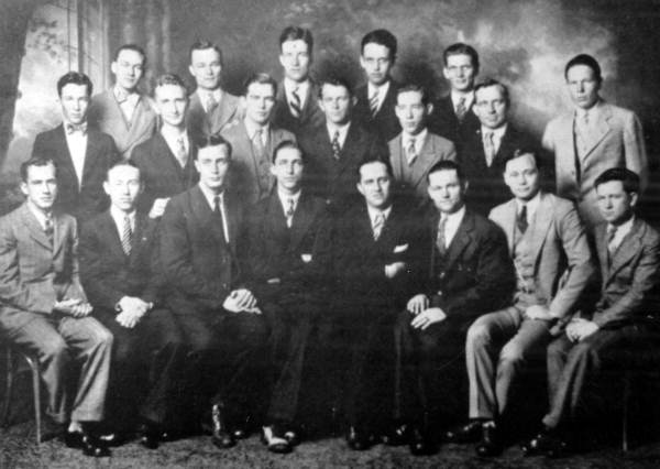 Group portrait of unidentified men.