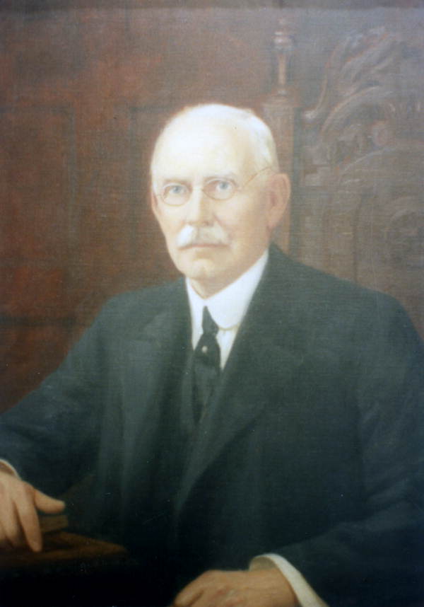 Painted portrait of Florida's 32nd Supreme Court Justice William A. Hocker.