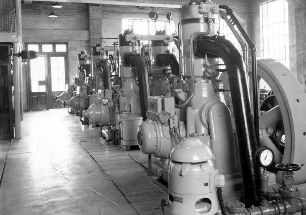 Turbines in the electric generating plant at Tungston Plantation - Capps, Florida.