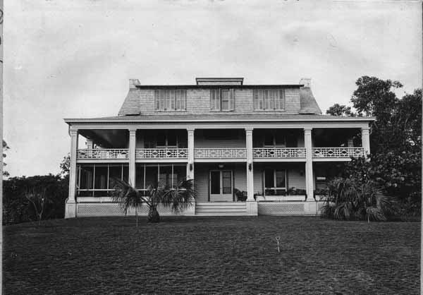 House and lawn facing bay