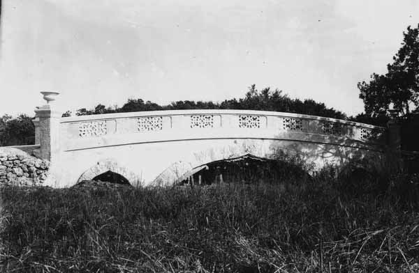 New bridge on west line of Charles Deering's reservation