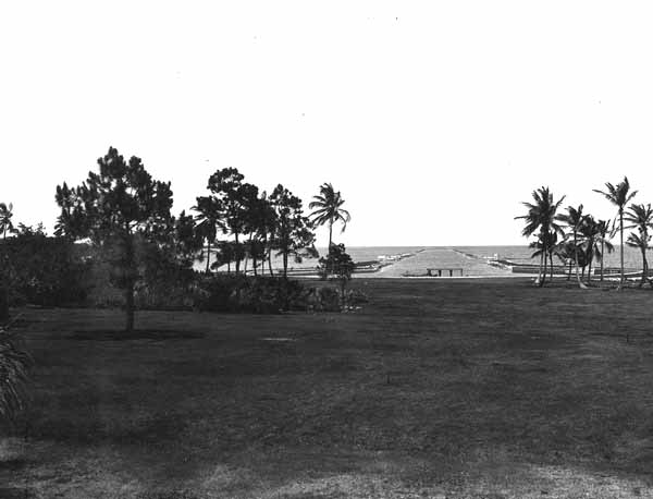Lawn and ocean