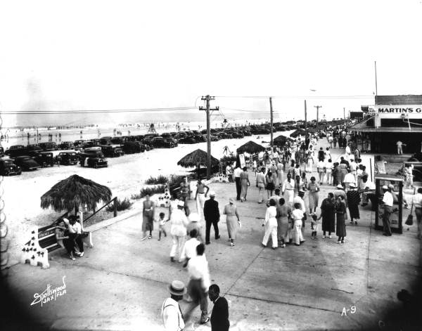 People walking near the beach in Jacksonville.